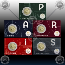 5x 2 EVRO FRANCIJA 2024 "Paris Olympic Games 2024" KARTICE